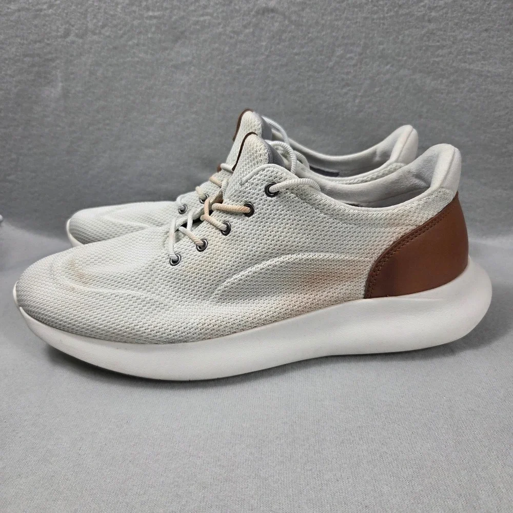 Johnston & Murphy Mens TRUFOAM Knit Mesh Sneakers Gray Brown 59-5118 Size 13M